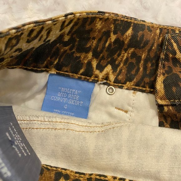 Hydraulic Ladies Brown-Black-Tan Leopard Print Mid Rise Skirt - 4 - Picture 7 of 10